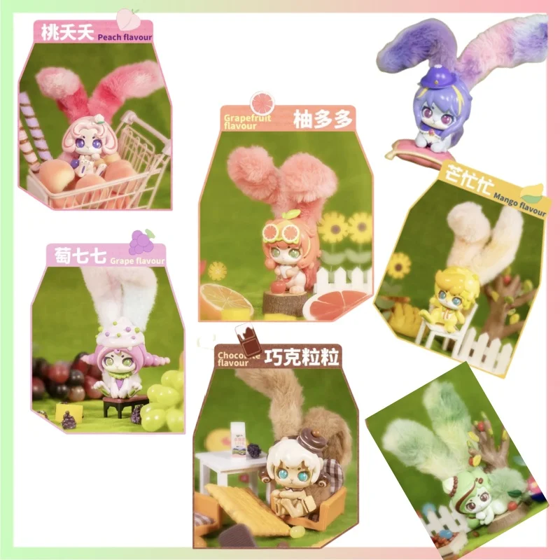 

Cup Rabbit Fruit Milk Series Blind Box Toys Cute Doll Mini Rabbits Figurine Mystery Box Collection Model Kids Surprise Toys Gift