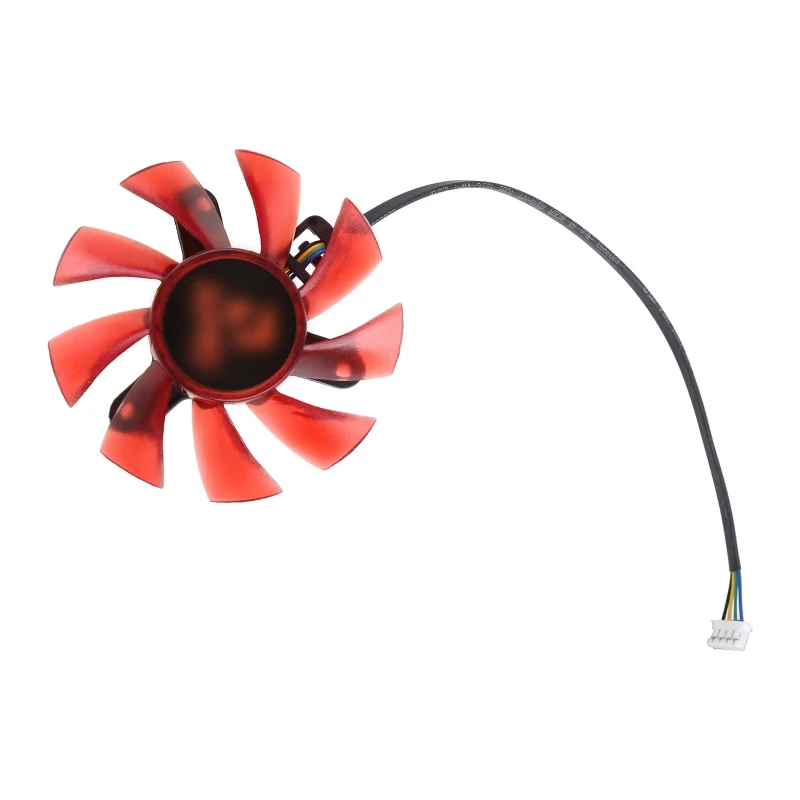 1pc Original Red FD8015U12S VGA Fan Graphics Card Cooling Fan for AMDRX570 580 Radiator 4Pin 12V 0.5A Fan 75mm/2.95in