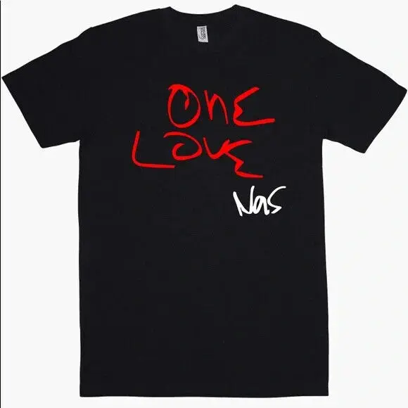 Nas One Love T Shirt New S 5XL Hip Hop Fast Shipping