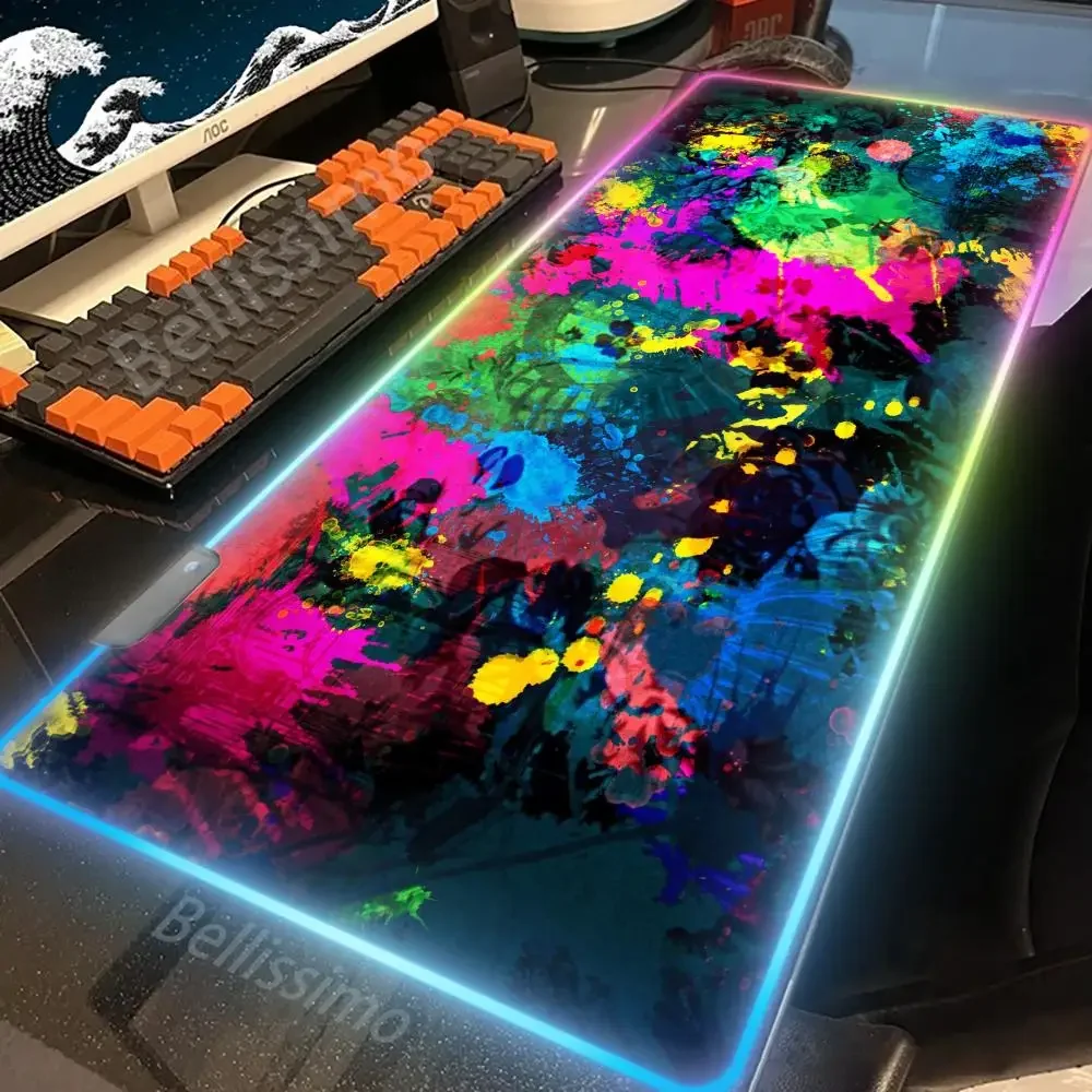 

RGB Art Mouse Pad Gamer XL New Large Home HD Mousepad XXL Playmat Soft Office Non-Slip mouse pad Office Accessories Mouse Mats