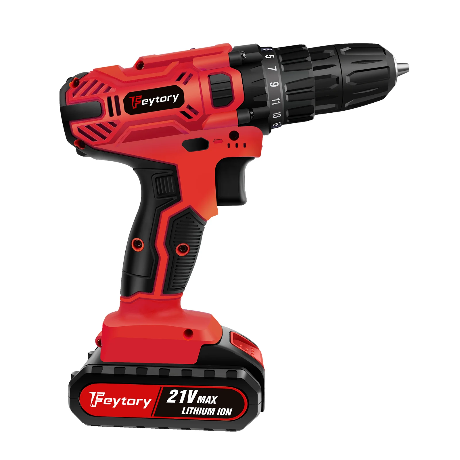 21V Cordless Power Drill,with 1500mAh Battery Electric Drill Driver 25+1 Torque 45Nm Screwdriver Kit Combi Drill 3/8