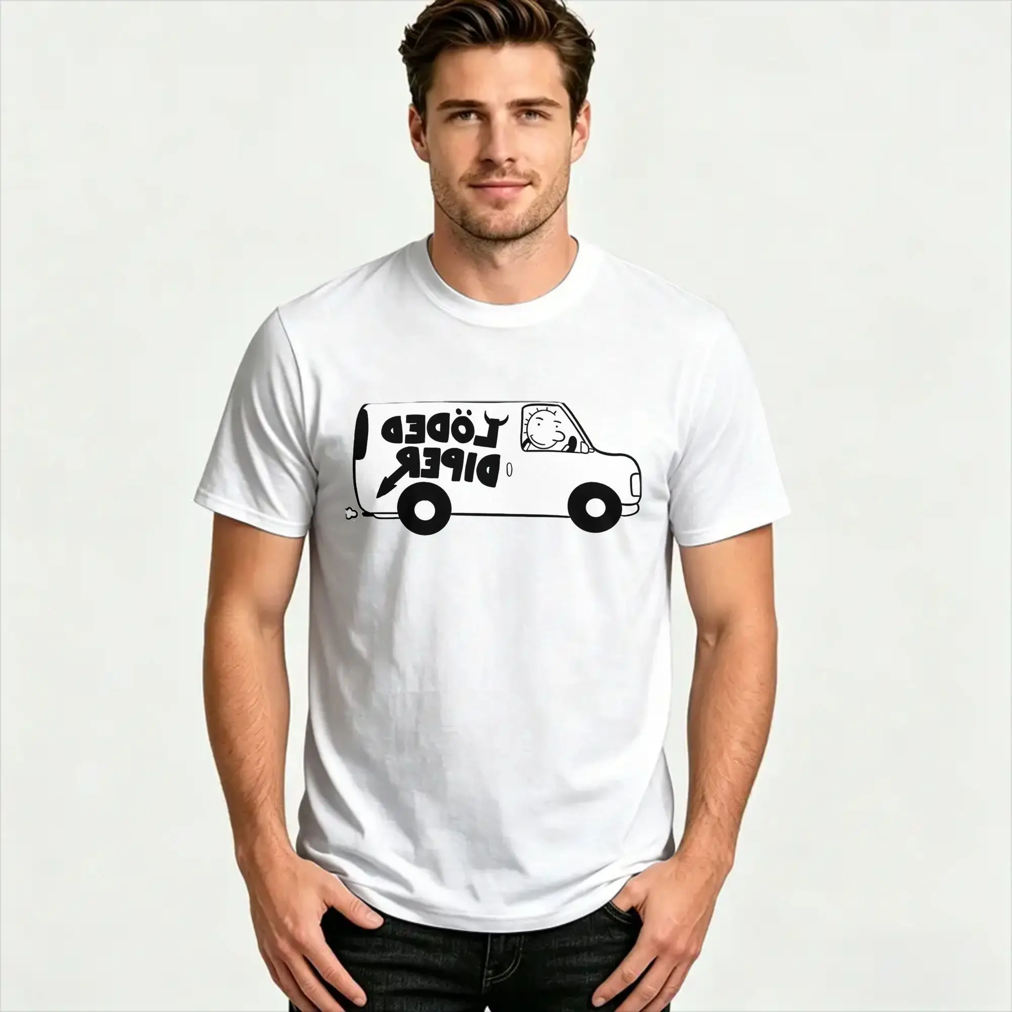 Vintage T-Shirt Summer roderick loded diper Popular T-Shirts  100% Cotton Tshirt for Male Aesthetic Short Sleeve Tops