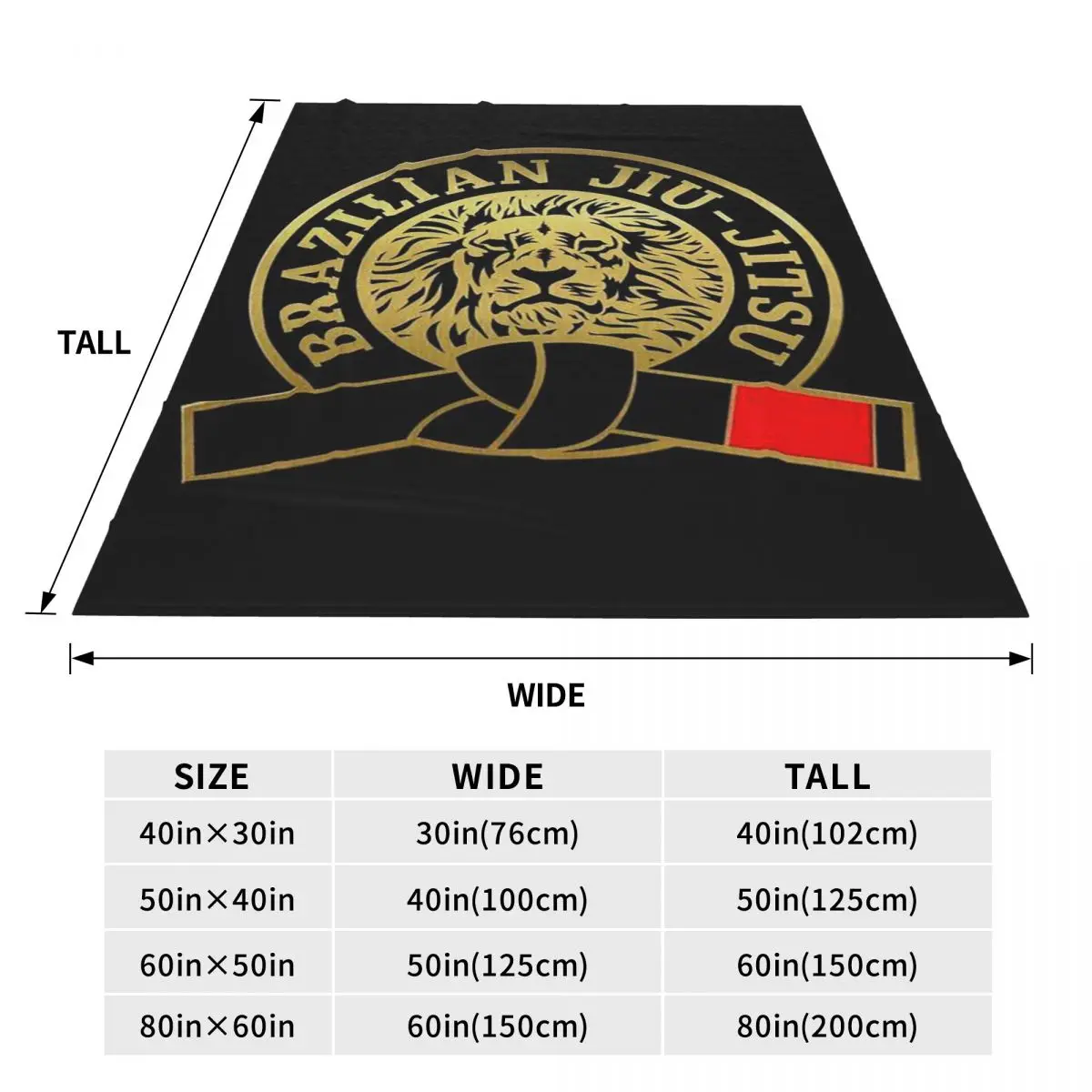 Jiu-Jitsu Warrior Japanese Bjj Gi And Black Belt Mma Blankets  Sofa Throw Blanket Breathable for Couch Bedding Throws  Quilt