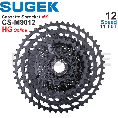 Imagen 2 del producto SUGEK Piñón de Cassette de 11/12/13 velocidades 50/52T CS-M9011 CS-M9012 12 13 HG Acero/Al compatible K7 XT GX MTB