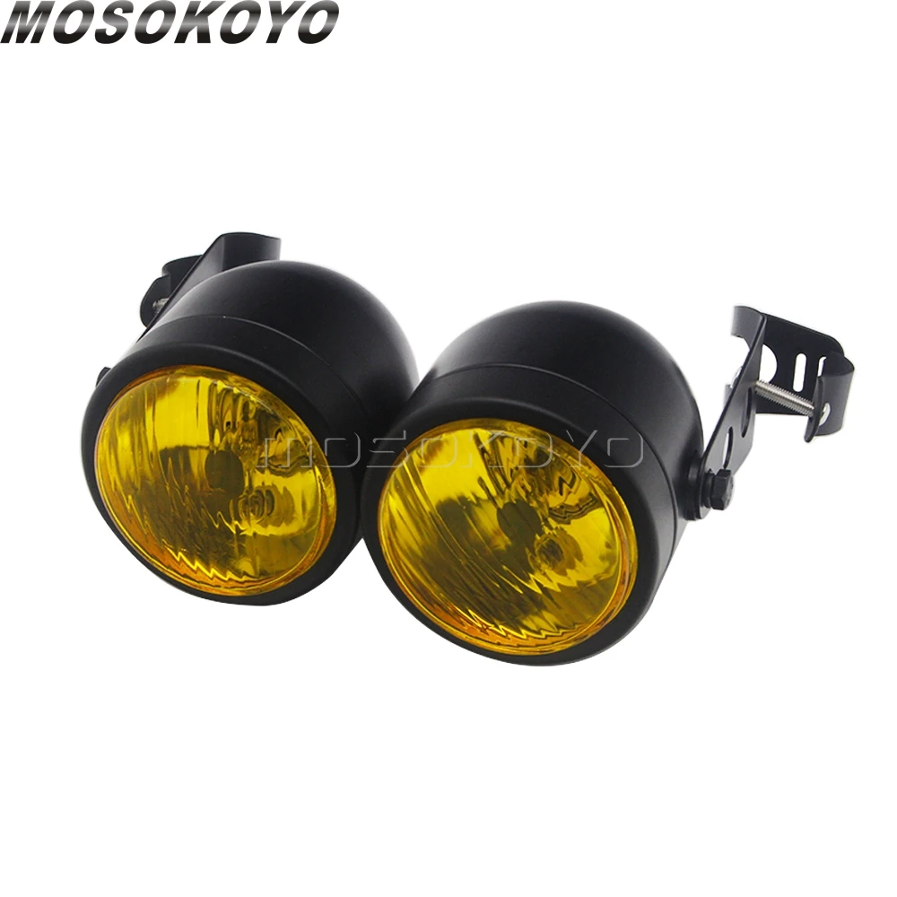 Motorcycle Twin Round Dominator Headlight 3.5\