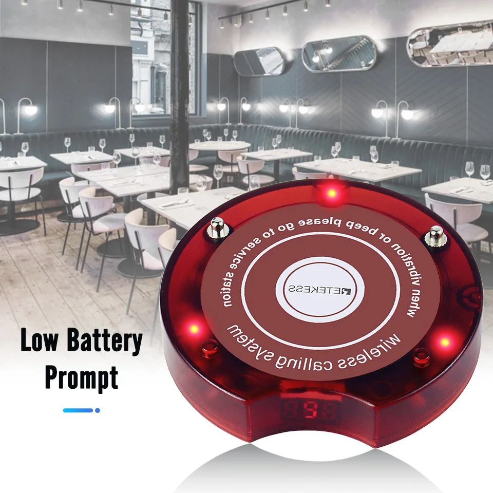 Retekess 10PCs Pager Buzzers +1 Charging Base For TD165 Restaurant Pager Wireless Calling System For Coffee Church Clinic