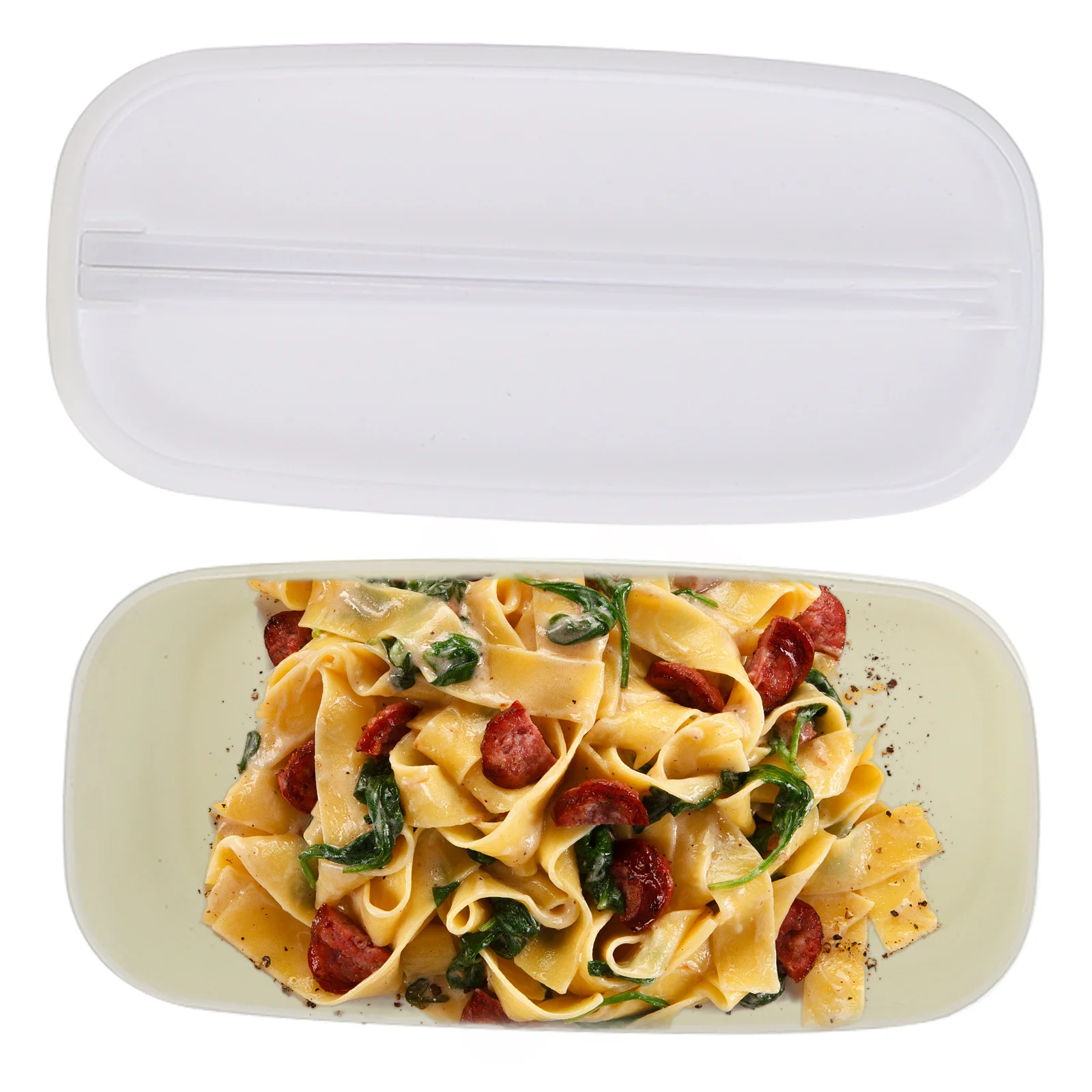 

1 set 1 Set Double Layer Food Container Plastic Lunchbox Portable Bento Box For Office School Travel Outdoor Meal Storage Heat