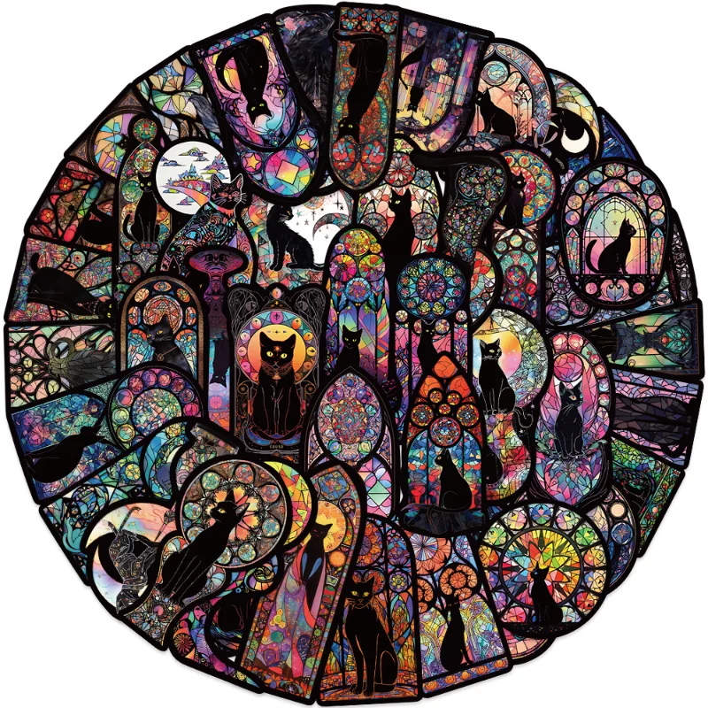 50pcs Dark Goth Cat Graffiti Stickers Skateboard Computer Water Cup Trolley Case Waterproof Self-adhesive Stickers Stationery