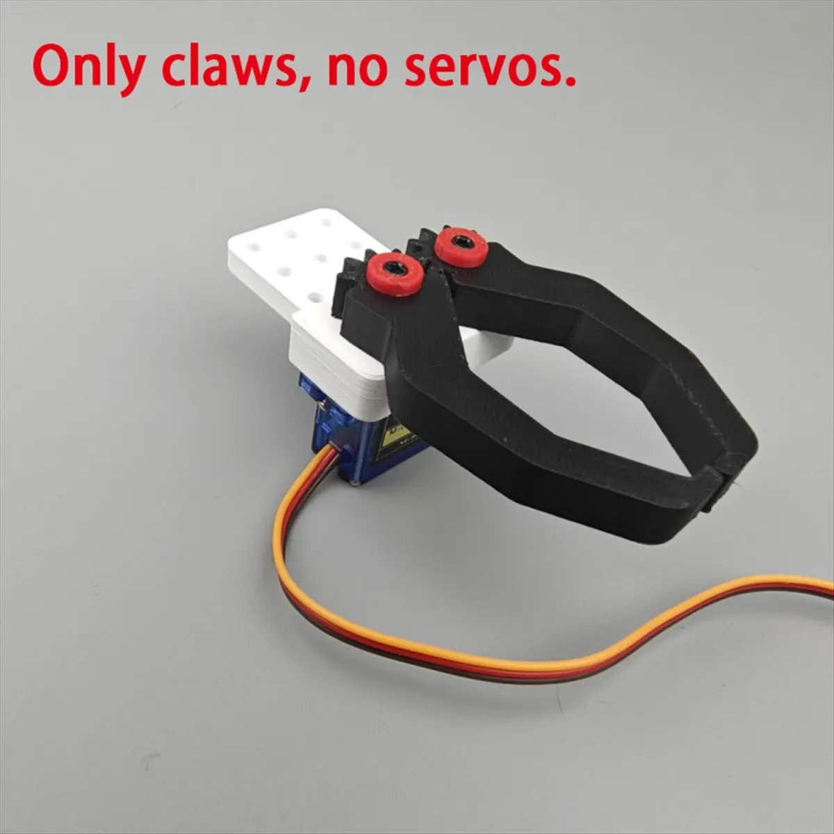 1PCS 3.7-6V Servo Mechanical Claw 3D Printed Robotic Gripper PWM 1000-2000us 50HZ Driving Mode DIY Accessories