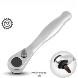 Mini Double Headed Ratchet Wrench 1/4 Inch Drive Socket and Screwdriver Bit Driver Quick Release Ratchet Wrench