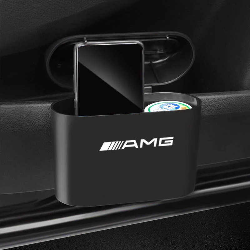 Multifunctional Car Trash Can Hanging Auto Storage Box Accessories For Mercedes Benz AMG W212 W213 W177 V177 W247 W176 GLS GLC