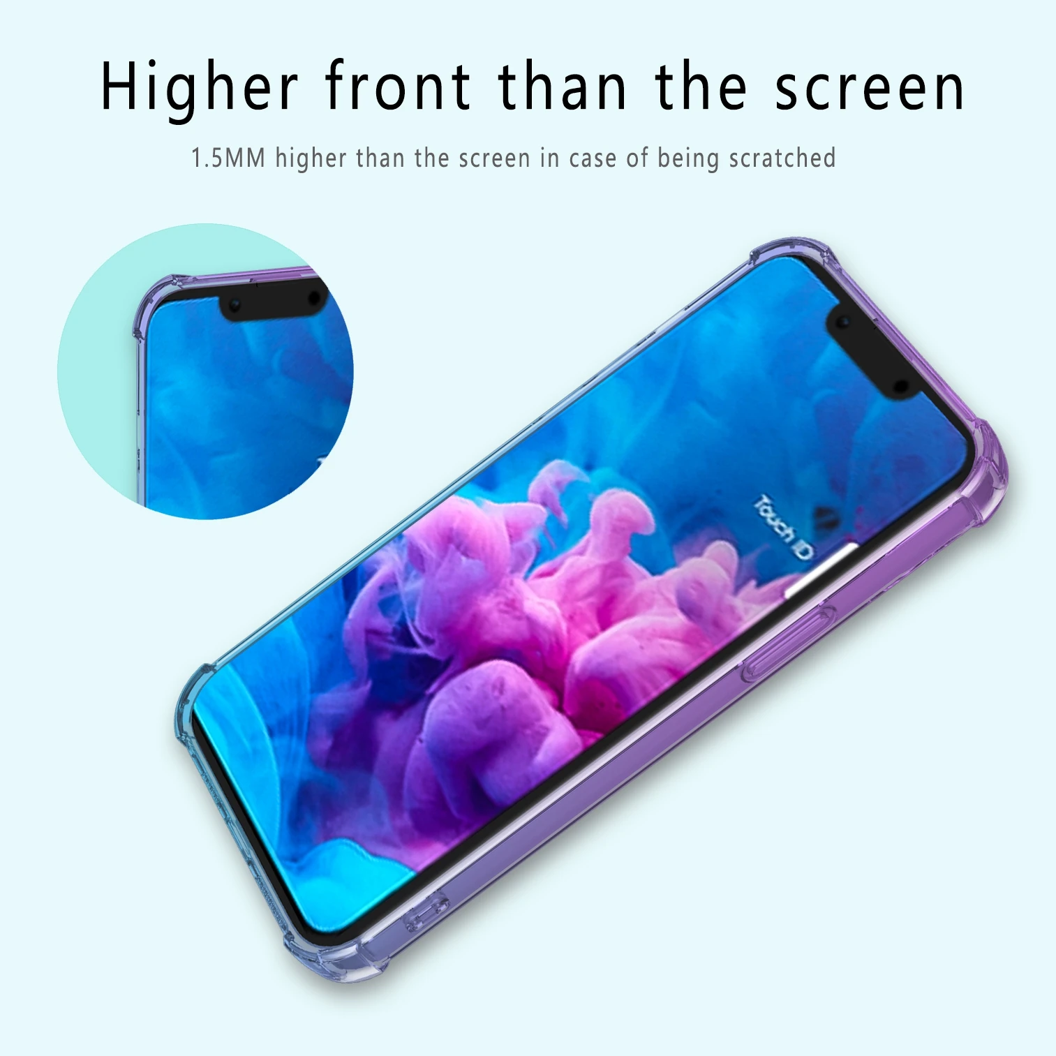 Gradient Airbag TPU Case for Apple iPhone 17 Pro Max iPhone Air 17e 16e 16 15 Plus Protective Shockproof Cover Fundas Coque Capa