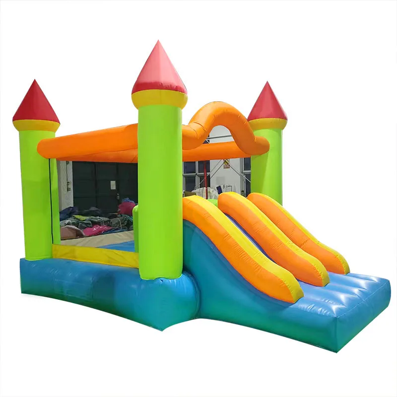 

10X13FT Inflatable PVC Bouncy Castle w/Slide Combo Jumping House Double Slide Bounce House Trampoline For Children Outdoor