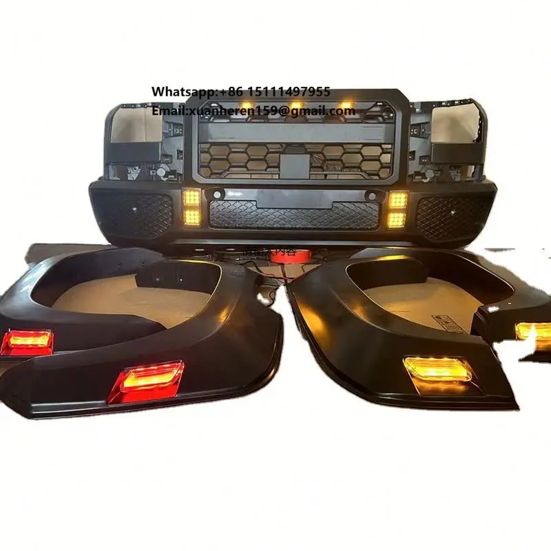 New Arrival Pickup 4x4 Offroad Accessories Facelift Upgrade Front Bumper Body Kit Fit for Mitsubishi Triton 2024 With Led Light