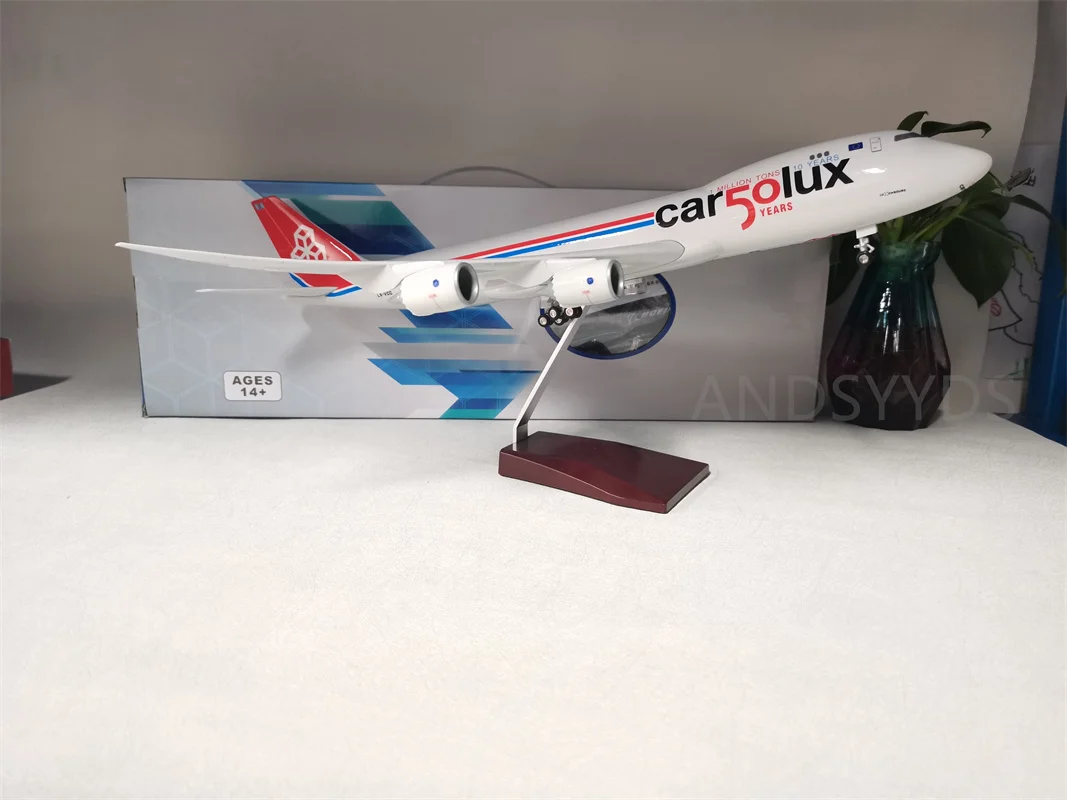 

Diecast Resin Plane Model 47CM 1/160 Scale Luxembourg Cargo 747-8F Cargolux Airplane Freight Transport Decoration Display