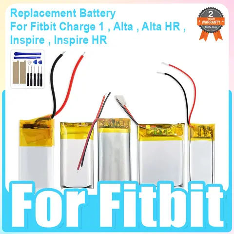 Replacement Battery for Fitbit Charge 1 Alta，Alta HR，Inspire，Inspire HR  Smartwatch Wristband + Tool