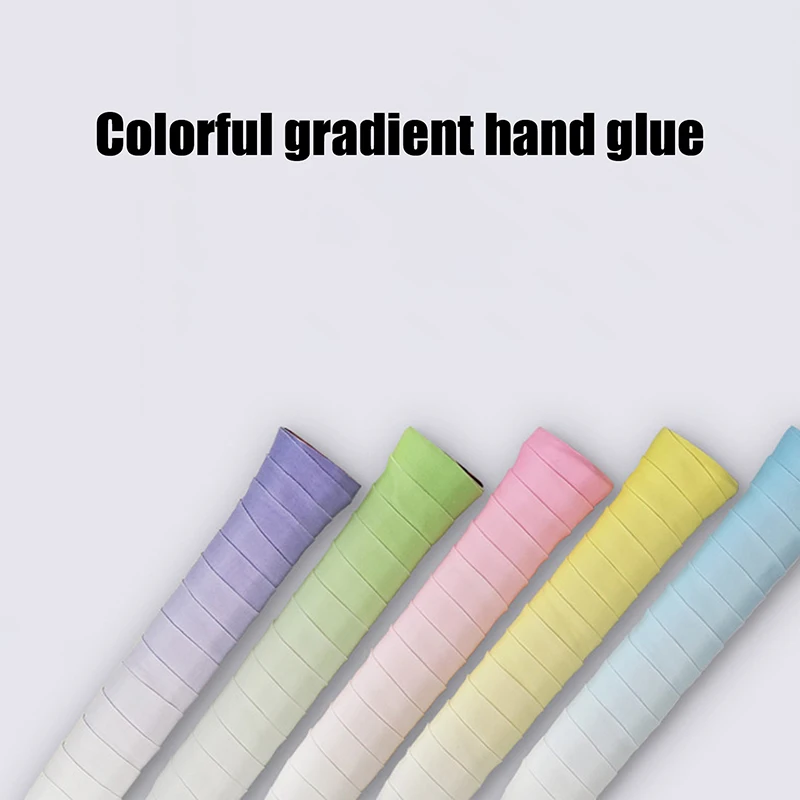 1Pc Gradiënt Overgrip Antislip Zweetabsorberend Badminton Racket Grip Handvat Pu Kronkelende Tape Badminton Accessoires