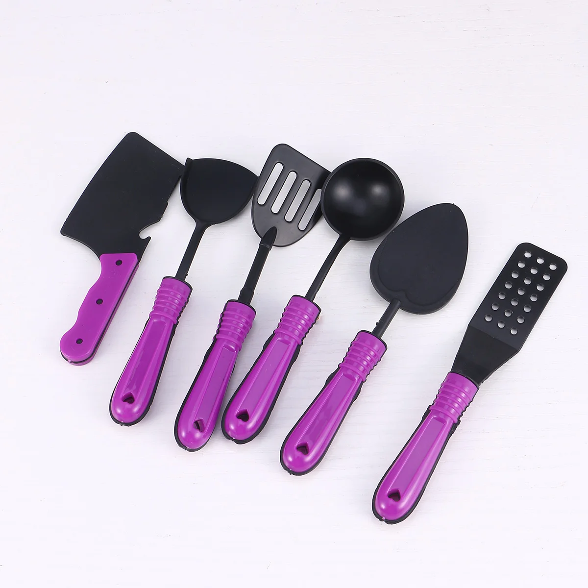 13pcs Lifelike Simulation Tableware Kitchen Puzzle Early Education Toys Purple Simulation Kitchenware Kids Game Tableware Purple