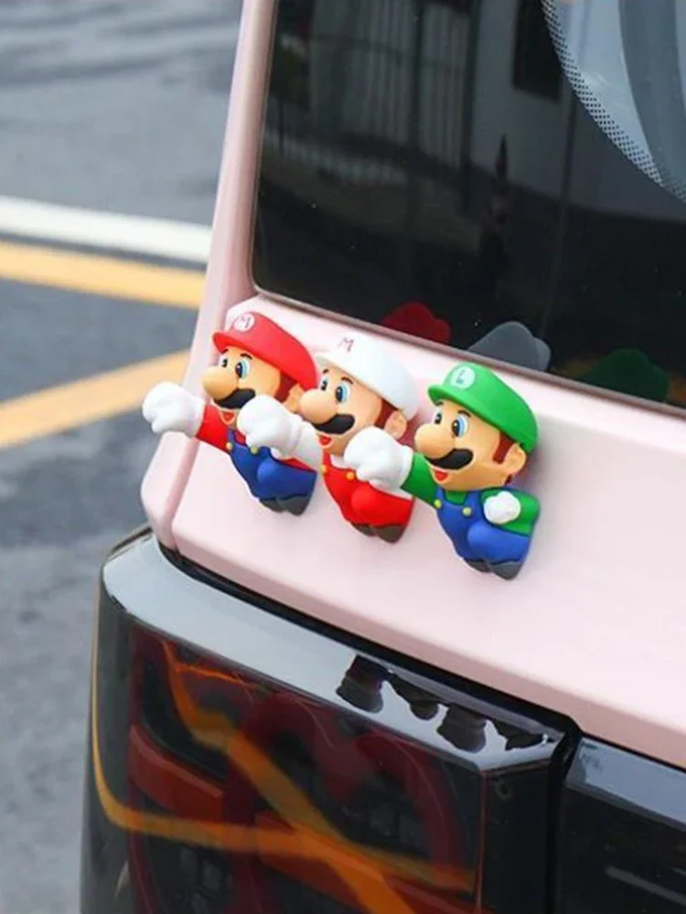 AliExpress TAKARA TOMY Super Mario Bros Bicycle Ornament Car 3D Figure Decorations Anime PVC Motorcycle Ornaments Accessories Auto Body Decoration Gift