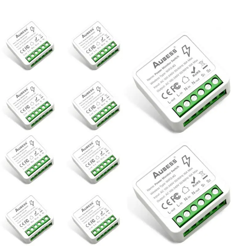 Tuya Mini 16A WiFi Interruptor Smart Life App Control de vía Módulo de automatización del hogar inteligente Interruptor funciona para Alexa Google Home