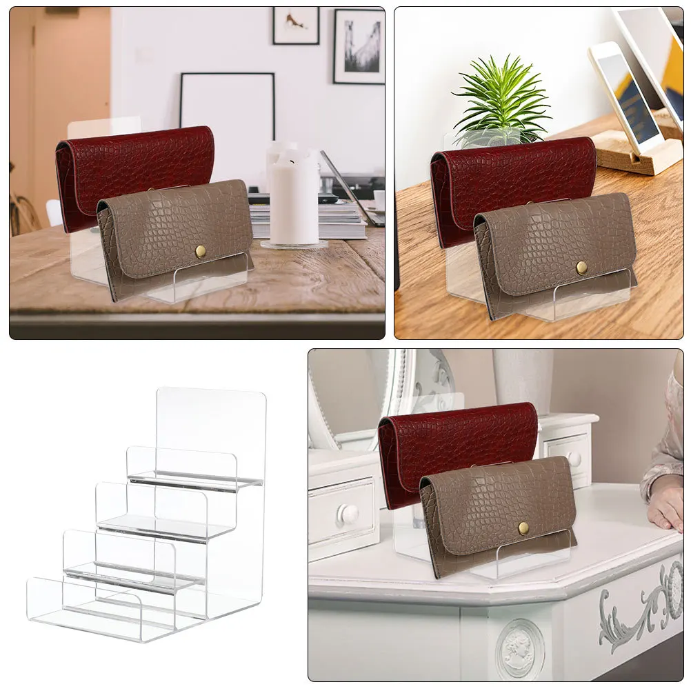 

Clear Acrylic Multi-Layer Display Stand Organizer Riser for Eyeglasses Jewelry Purse Storage Acrylic Display Stand