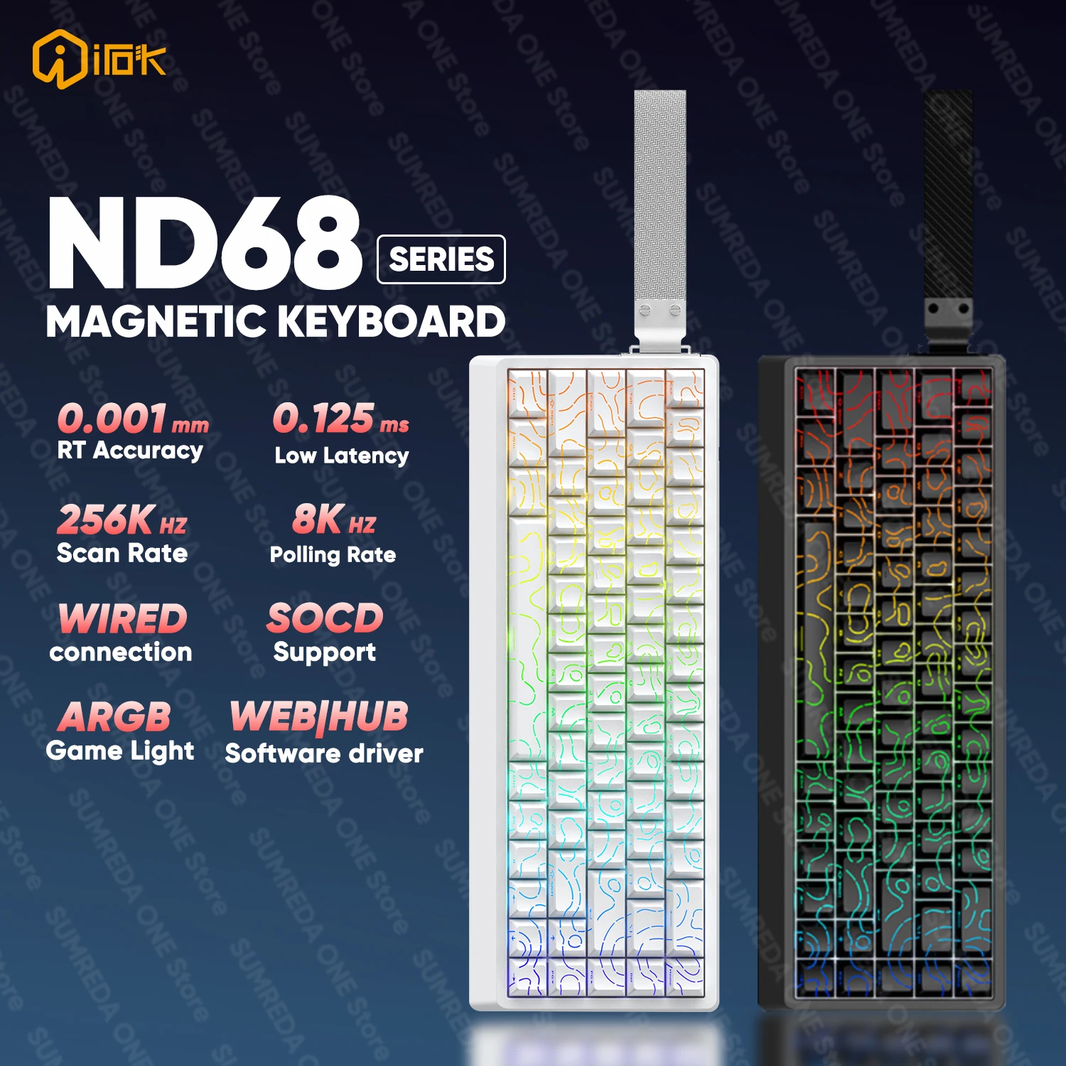 

IROK ND68 ND68 Pro Mercury68 mars68 pro Wired Gaming Mechanical Keyboard Rapid Trigger 0.001mm 8K 0.125ms 60% Gamer Keyboard