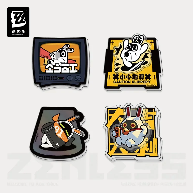 Sunsyea Zenless Zone Zero Offizielles Merch miHoYo Original JZ-Serie Acryl-Kühlschrankmagnet-Set