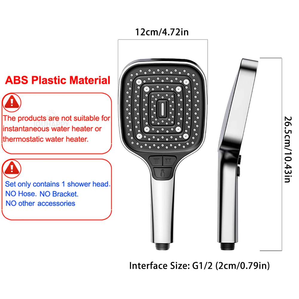 ارتفاع ضغط دش رئيس تدفق كبير 3 طرق نفاثة رأس دش الأمطار ترقية 14 سنتيمتر لوحة كبيرة رذاذ لملحقات الحمام #6