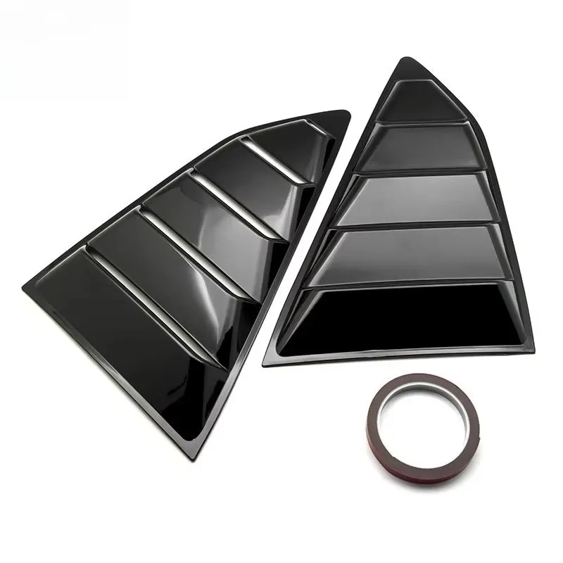 

Tiy 2016-2020 Car Styling Carbon Fiber Look Rear Quarter Window Louvers Sun Shade Windshield Cover Trim for Chevrolet Chevy Cama