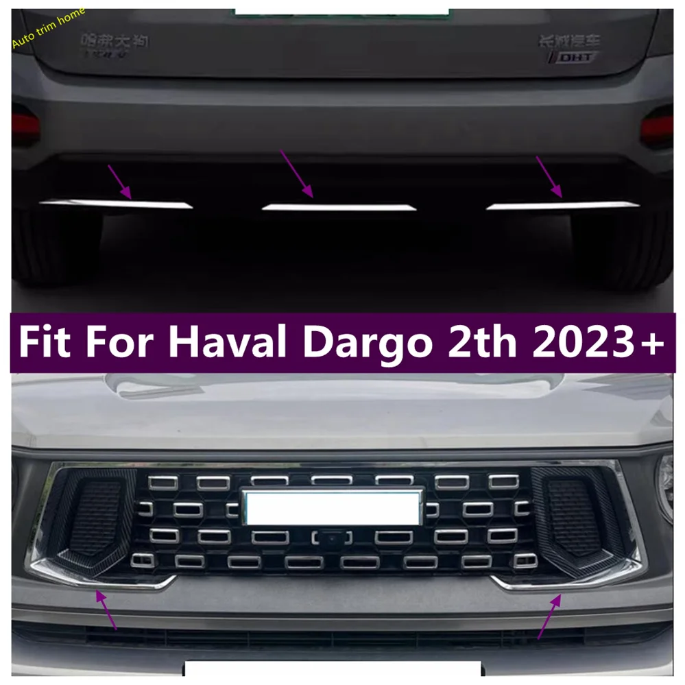 

Auto Front Center Radiator Grille Mouldings / Rear Bumper Trim Stripes Cover Fit For Haval Dargo 2th 2023 2024 Accessories