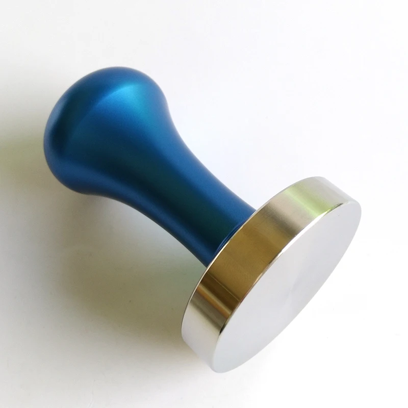 Espresso Coffee Tamper Blue Coffee Tamper Machine  Press Flat Base Barista Accessories 51mm 57.5mm 58mm