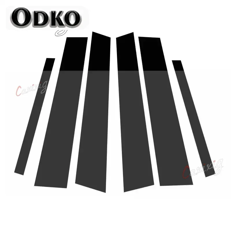 6Pcs Car Pillar Posts Door Window Trim Cover for Mercedes ML-Class W164 2006 2007 2008 2009 2010 2011 BC Column Sticker