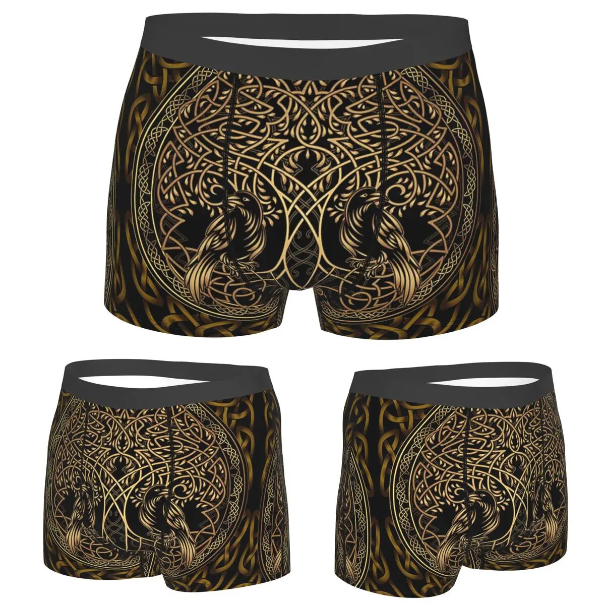 

Boxer Underpants Shorts Yggdrasil Raven Panties Male Comfortable Underwear for Homme Man Boyfriend Gift