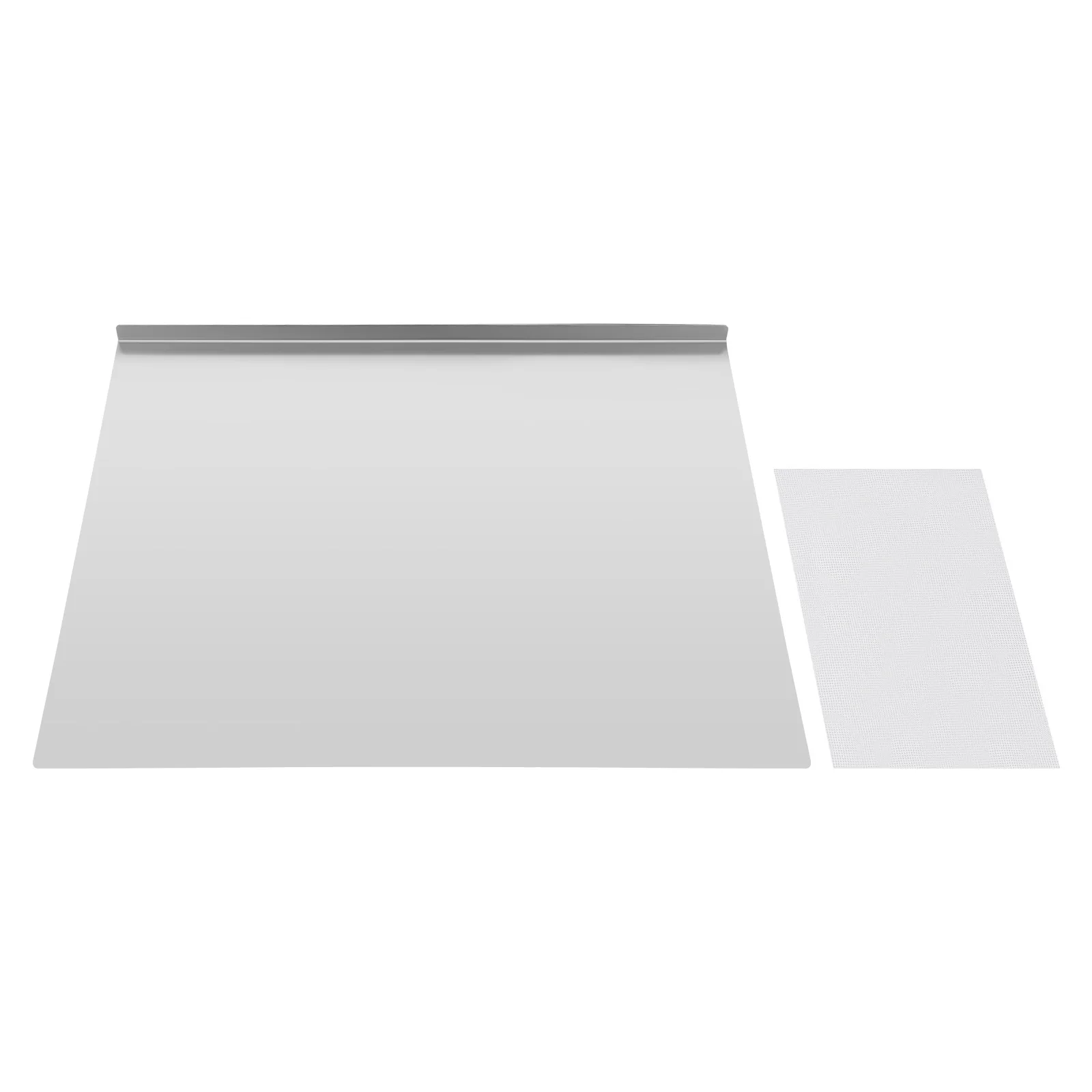 

Chopping Cutting Board, Stainless Steel Board, 201 Steel L Shape, Large Kitchen Pastry Panel 60x50cm, 1.5mm Thick, Non-Slip Edge, No Odor, Rustproof, Easy Clean, Durable Baking Kneading Dough Pad, Home Restaurant Tool