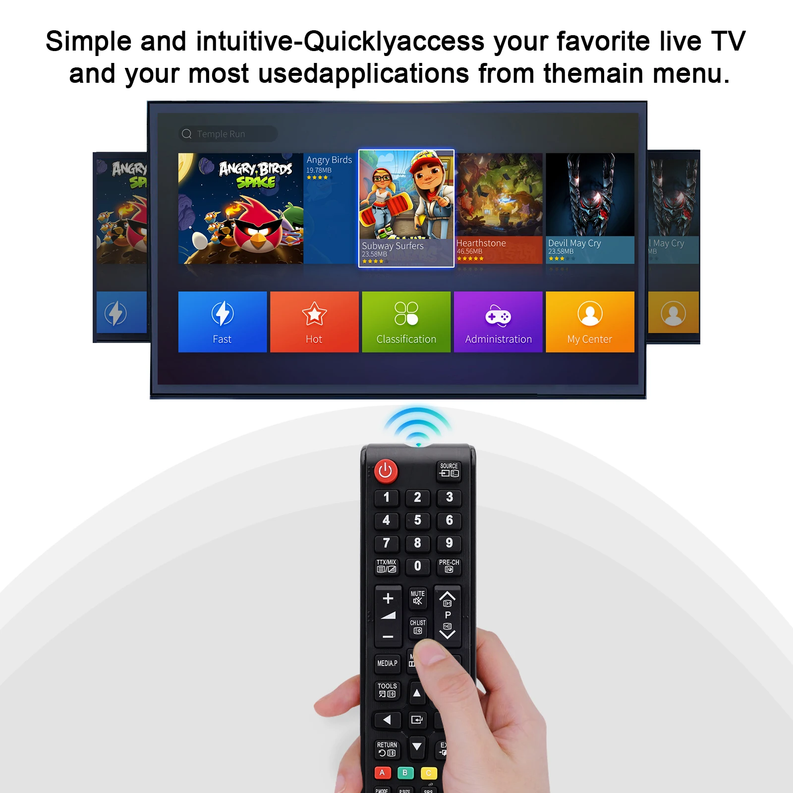 Universal Remote Control for Samsung TV DVD Smart TV Remote Control Entertainment Work AA59-00603A AA59-00741A AA59-00496A AA59