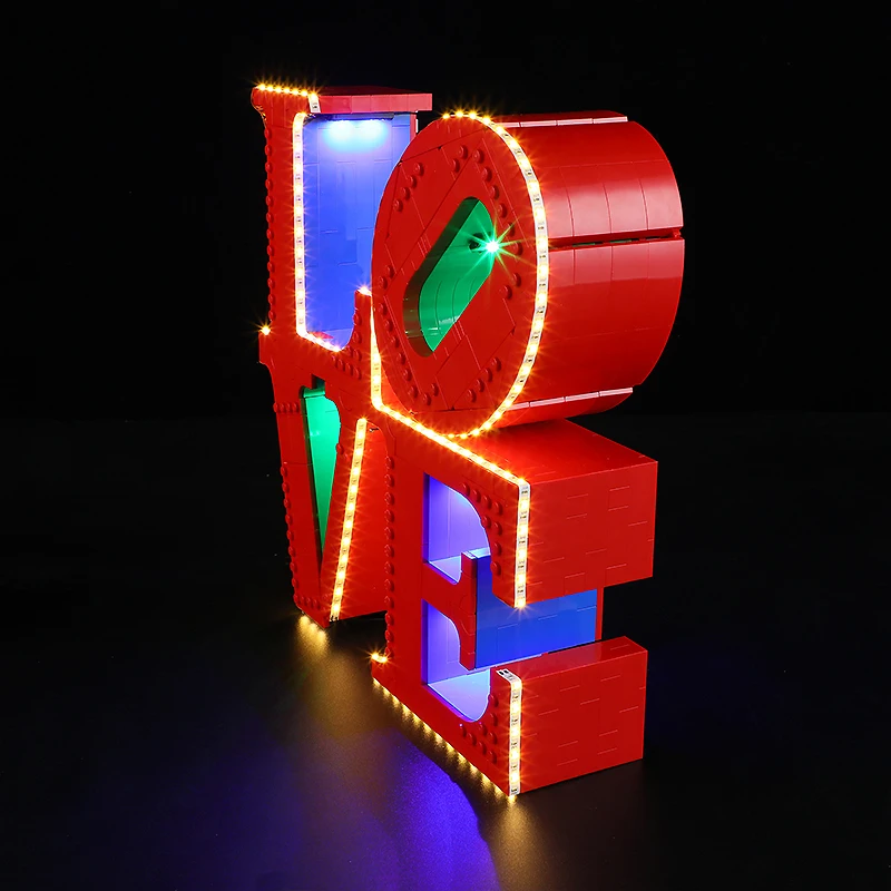 DIY LED Light Kit For LEGO 31214 LOVE sculpture   (Only LED Light,Without Blocks Model)