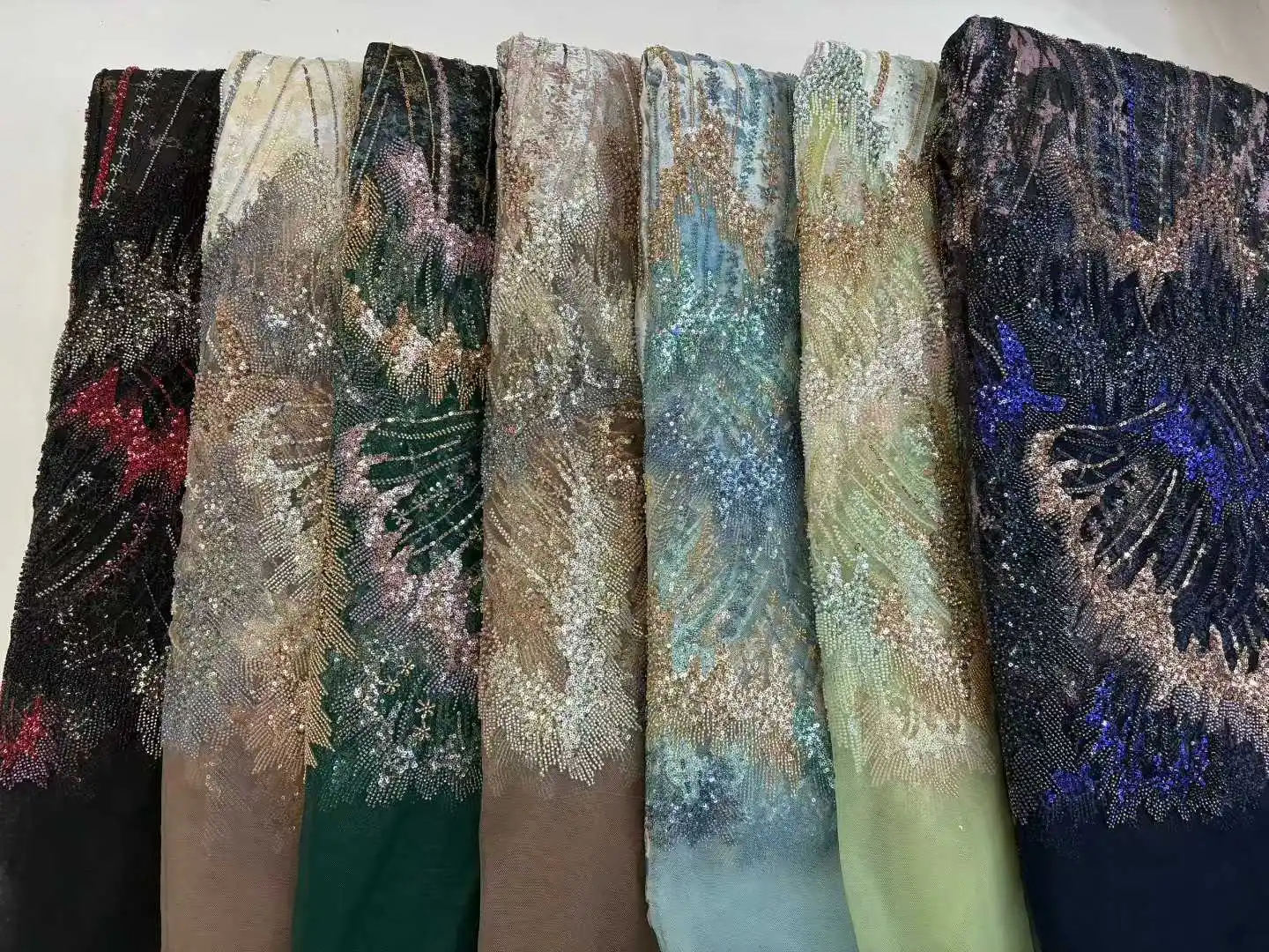 Luxo novo tecido de renda africano francês frisado 2025 alta qualidade bordado para vestido casamento feminino lantejoulas tecido renda 5 metros