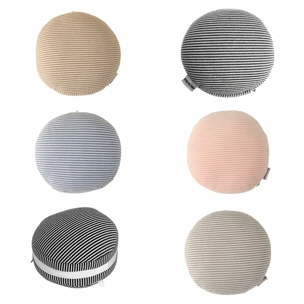 Fashion Stripe 2 in 1 Eye Mask Pillow Soft Foldable Travel Folding Pillow Sleep Tool Storage Hook Neck Headrest Office view 6