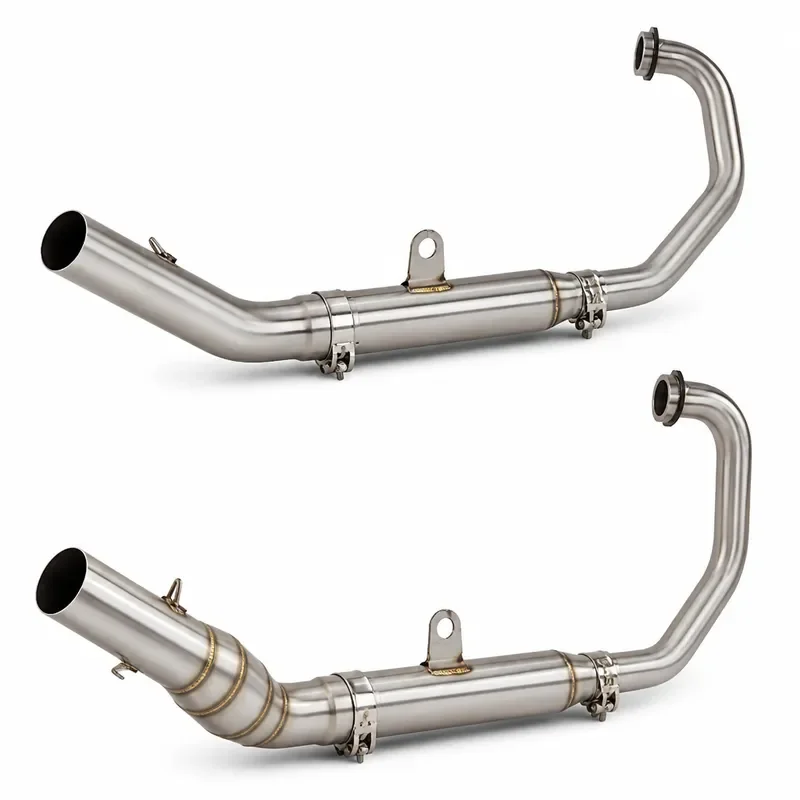 Motorcycle Exhaust System 51mm Front Middle Link Pipe Connection for CFMoto NK250 250SR NK300 300SS