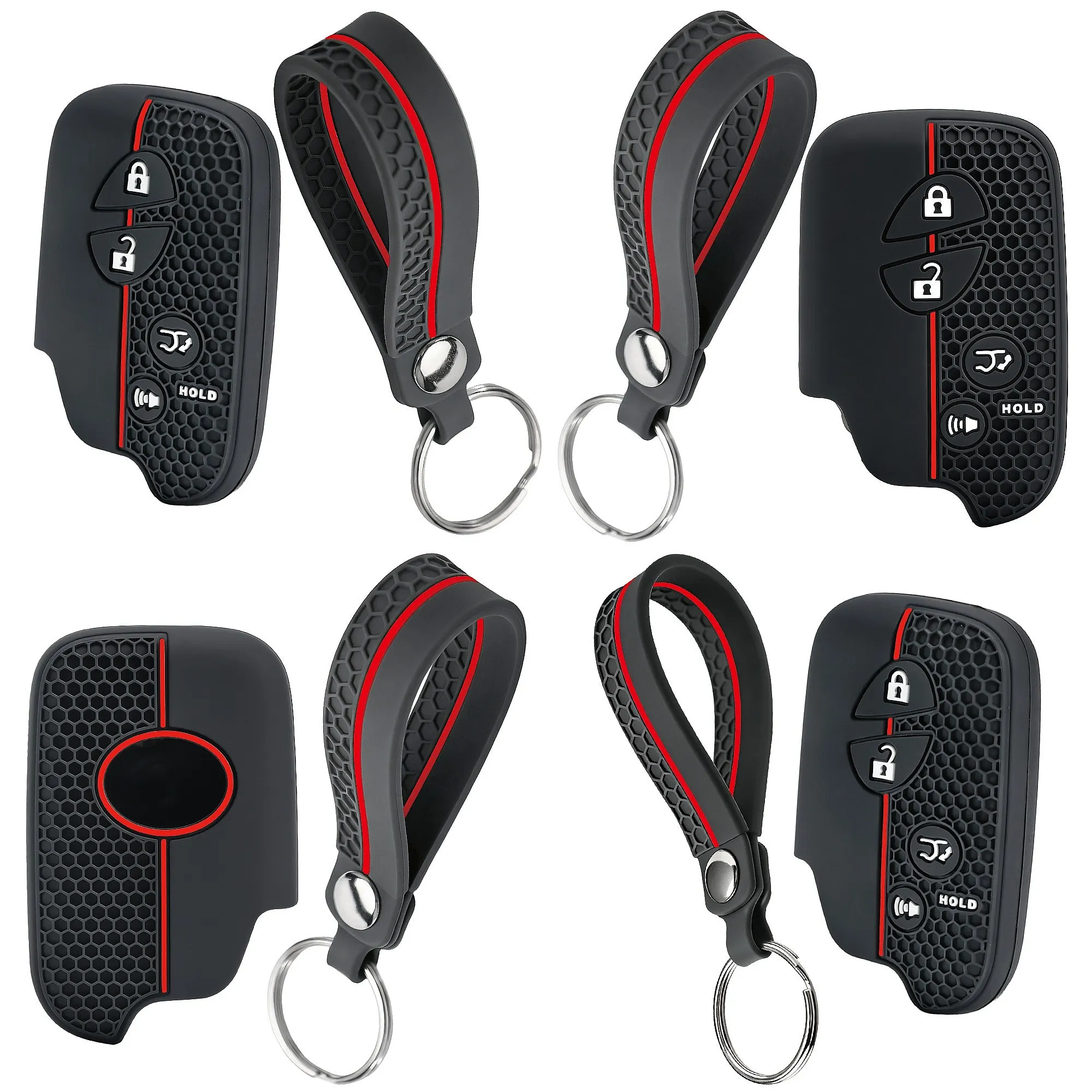 Silicone Key Fob Cover For Lexus IS250 CT200h GX460 GS300 Remote Key Shell Protector Keychain