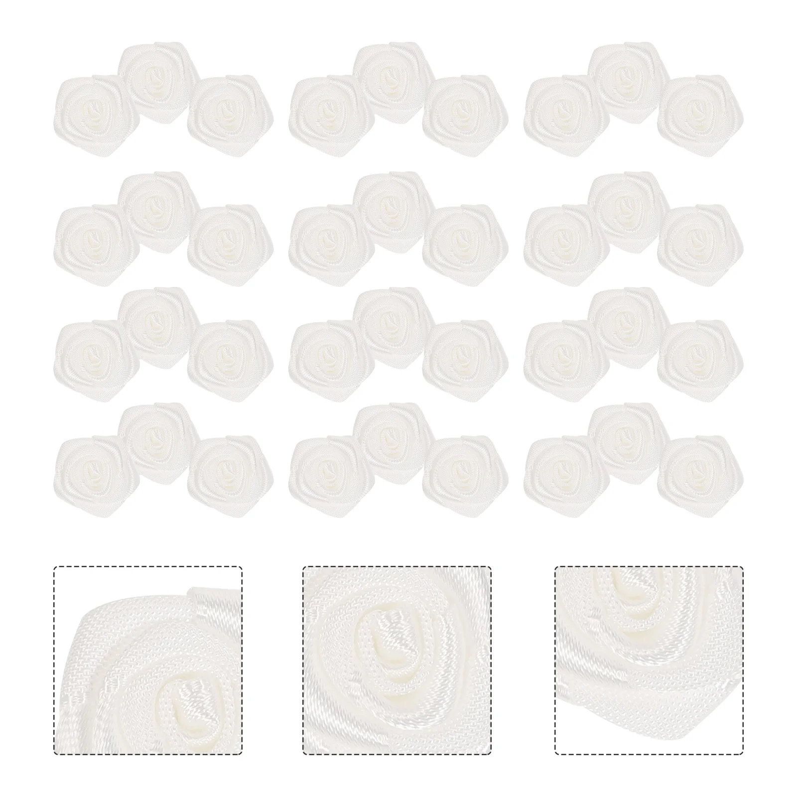 

100Pcs Manual Roses Cloth Decor DIY Floral Patches for Jeans Sewing Craft Projects Rose Embroidery Accessories
