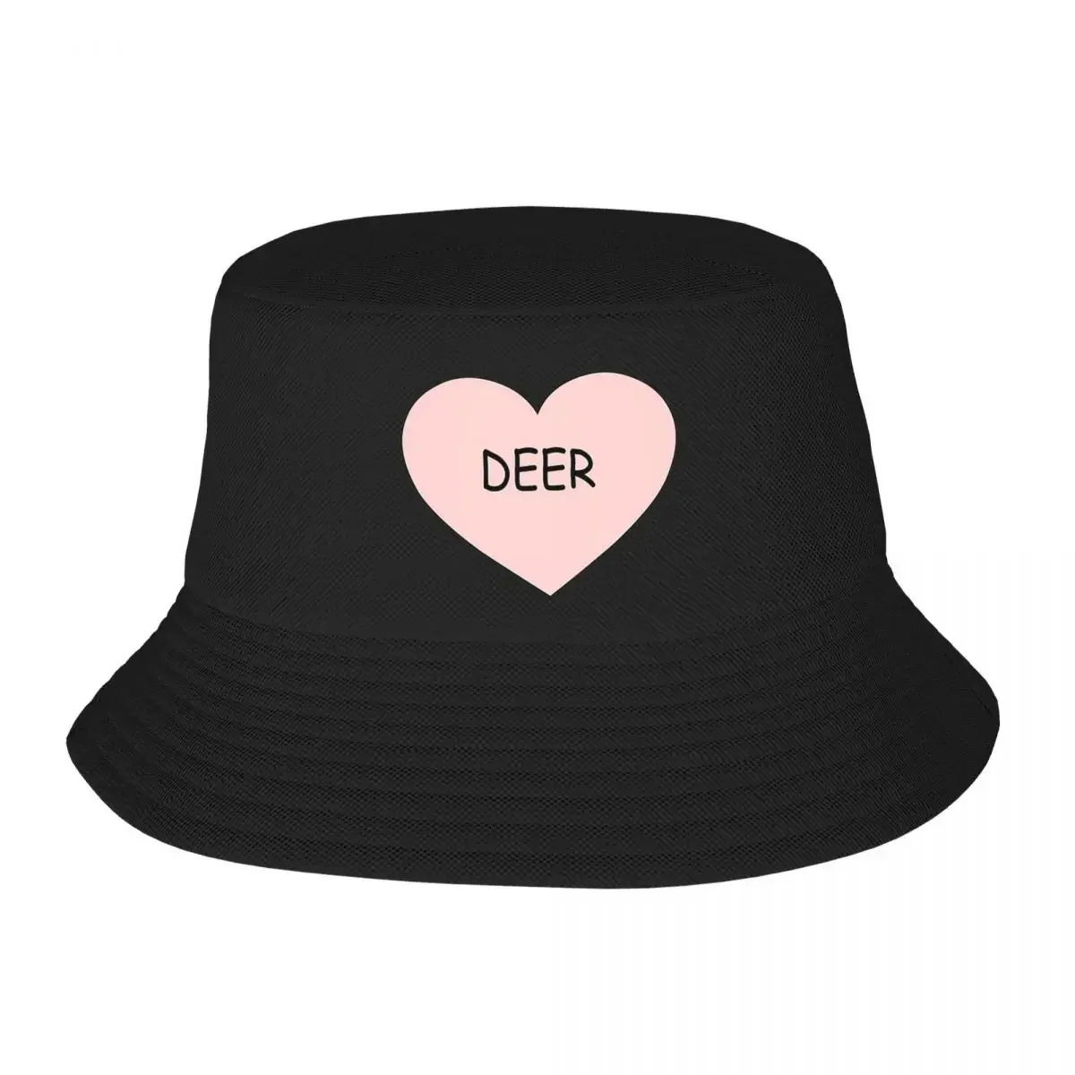 I Love Deer , Funny Animal Lover Bucket Hat Panama Hat Children Bob Hats Fashion Fisherman Hats Summer Beach Fishing Unisex Caps