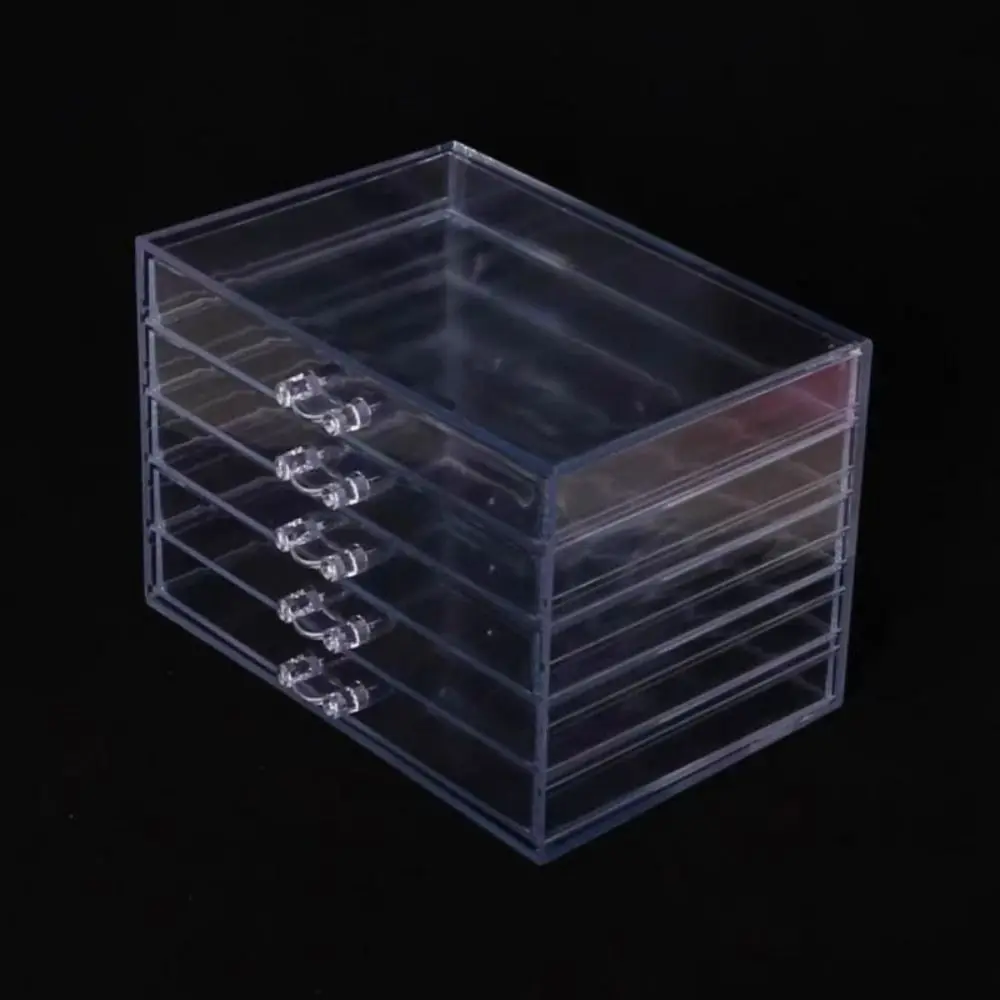 120Grids Jewelry Storage Box Acrylic Dustproof Jewelry Transparent Box Necklace Bracelets Drawer Style Nail Art Organizer Box