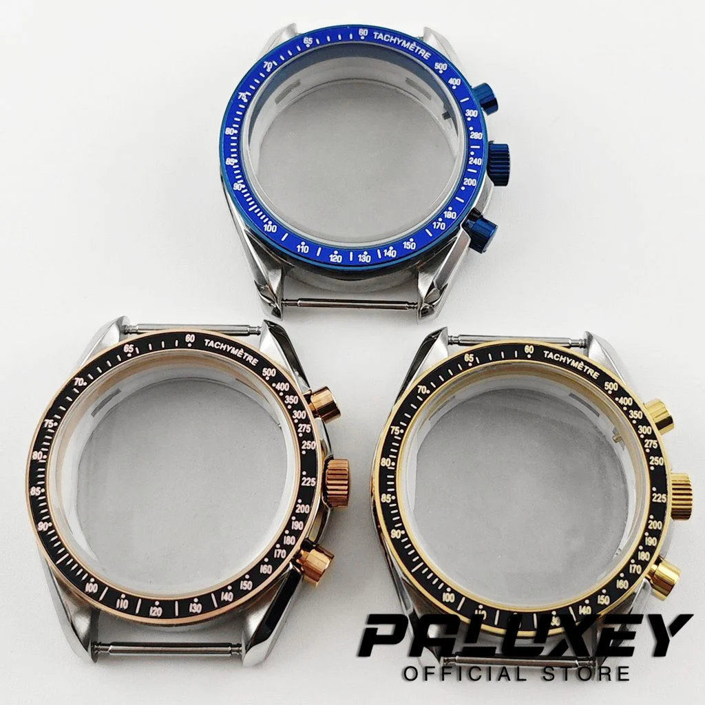 

VK63 Chronograph Case 40mm Coated glass Watch Case Accessories Watch Parts for VK63 VK63A Movement for 20mm Strap Watch Box