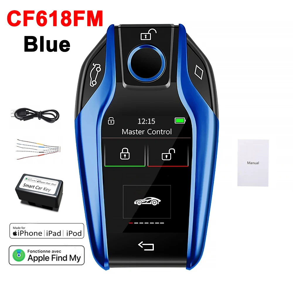 OBD CF618 Universal Modified LCD Smart Key For BMW Benz Audi Toyota Hyundai KIA Ford Honda GPS Apple Locator Comfortable Entry