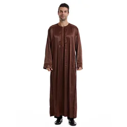 Nouveau style Pure document Premium Robes pour le Moyen-Orient Abaya Hommes Musulmans, Dubaï, Fluide, Arabie Saoudite Ethnique Musulmane Robes S-3XL