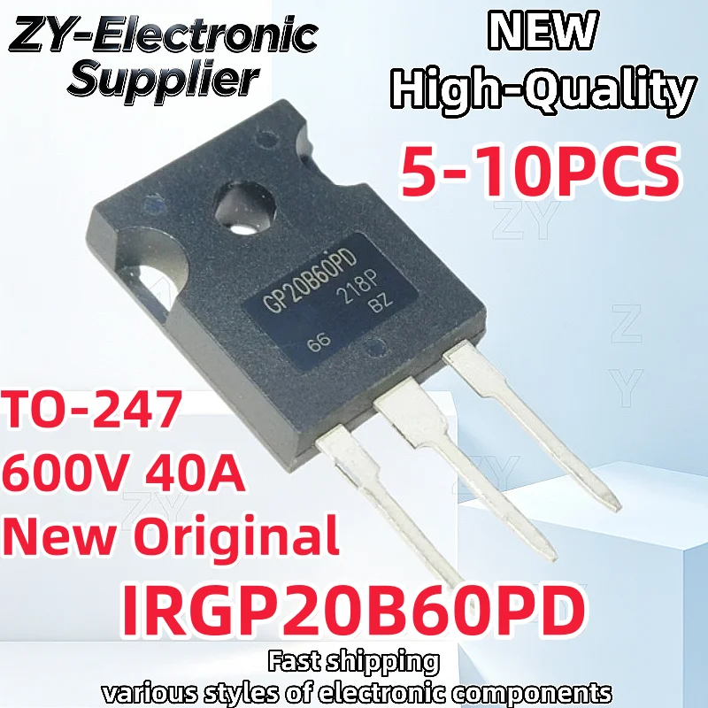 5/10PCS GP20B60PD TO-247 IRGP20B60PDPBF IRGP20B60PD 600V 40A High Power Transistor IGBT In Stock