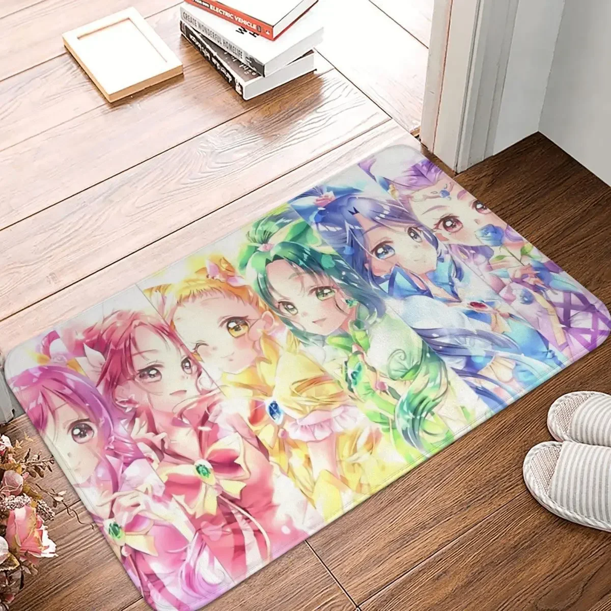 Pretty Cure Precure Princess Anime Non-Slip Carpet YES Cure Milky Rose Doormat Living Room Kitchen Mat Decoration Rug