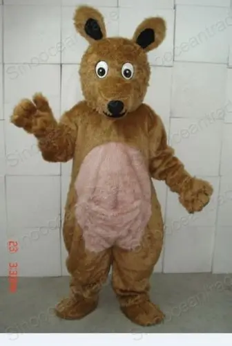 Nieuwe Volwassen Karakter Kangoeroe Lange Haar Mascotte Kostuum Halloween Kerst Jurk Full Body Props Outfit Mascotte Kostuum