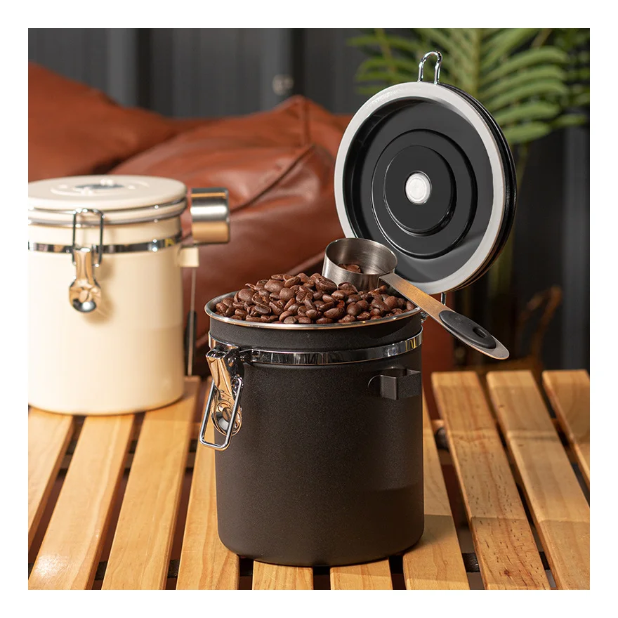 Koffiebonenemmer, voedselemmer, accessoires voor koffiemachines van roestvrij staal, koffiecontainer - Upgrade uw brouwervaring!